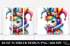 Colorful Baby Unicorn with Jester's Hat. 20 oz Tumbler Product Image 1