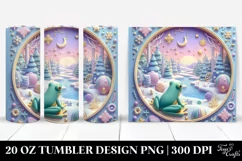 3D Embossed Frog Scene Clipart 20 Oz Tumbler Product Image 1