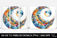 Colorful Half Moon Clipart 20 Oz Tumbler Product Image 1