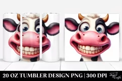 Funny Cow Confusion Big Teeth | 20 Oz Tumbler Product Image 1