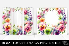 20 Oz Tumbler Sublimation | Vibrant Frame Text Sweet Pea Product Image 1