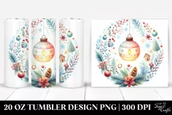 Colorful Pastel Christmas Art Clipart, Transparent 20 Oz Product Image 1