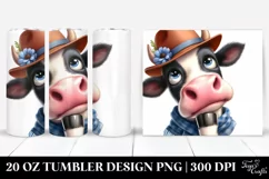 Funny Cow Thoughtful Goofy | 20 Oz Tumbler Product Image 1
