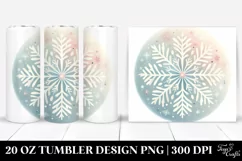 Pastel Christmas Snow Flake | 20 oz Tumbler Product Image 1