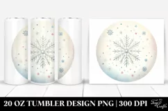 Pastel Christmas Snow Flake | 20 oz Tumbler Product Image 1