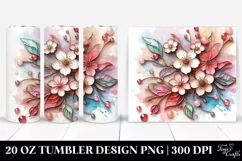 Cherry Blossom Stained Clipart 20 Oz Tumbler Product Image 1