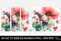 Floating Gnome with Nasturtium | 20 Oz Tumbler Product Image 1