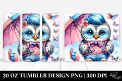 Happy Baby Owl Playing | 20 oz Tumbler Product Image 1