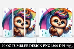 Happy Baby Owl Playing | 20 oz Tumbler Product Image 1