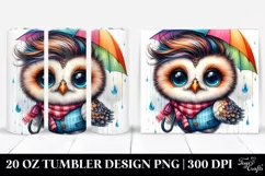 Happy Baby Owl Playing | 20 oz Tumbler Product Image 1