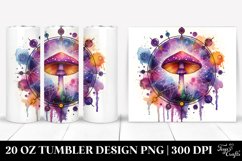 Vibrant Magical Celestial Mushroom 20 Oz Tumbler Product Image 1