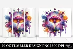 Vibrant Magical Celestial Mushroom 20 Oz Tumbler Product Image 1