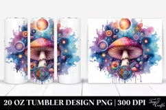 Vibrant Magical Celestial Mushroom 20 Oz Tumbler Product Image 1