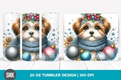 Watercolor Havanese Winter Ornaments | 20 oz Tumbler Product Image 1