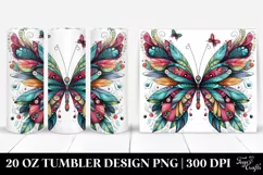 Whimsical Colorful Butterfly | 20 Oz Tumbler Product Image 1