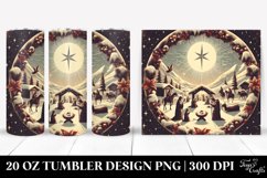 Retro Nativity Scene Clipart, Transparent 20 Oz Tumbler Product Image 1