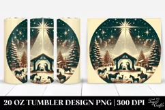 Retro Nativity Scene Design 20 Oz Tumbler Product Image 1