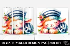 20 Oz Tumbler Sublimation | Vibrant Boho Cute Baby Lamb Product Image 1