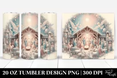 Pastel Nativity Scene Design 20 Oz Tumbler Product Image 1