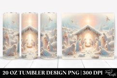Pastel Christmas Nativity Scene Clipart, Transparent 20 Oz Product Image 1