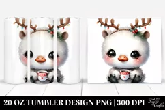 Winter Swan with Reindeer Horns, PNG Product Image 1