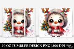 Winter Swan with Reindeer Horns, PNG Product Image 1