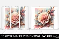 Wooden Small Carnation Sticker 20 Oz Tumbler Product Image 1