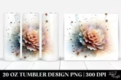Abstract Pastel Carnation Sticker 20 Oz Tumbler Product Image 1