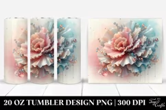 Abstract Pastel Carnation Sticker 20 Oz Tumbler Product Image 1