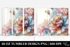 Abstract Pastel Carnation Sticker 20 Oz Tumbler Product Image 1