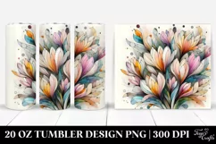 Wooden Small Crocus Sticker 20 Oz Tumbler Product Image 1