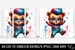 Funny Baby Bear Drawing | 20 oz Tumbler Product Image 1