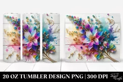 Delphinium Wooden Background | 20 Oz Tumbler Product Image 1