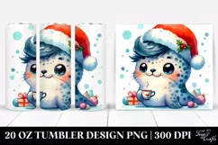 Vibrant Seal with Santa Hat, PNG Product Image 1