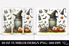 Haunted Tombstone, Halloween 20 Oz Tumbler Product Image 1