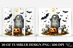 Creepy Tombstone, Halloween 20 Oz Tumbler Product Image 1