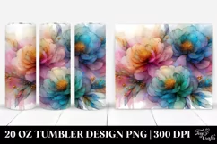 Vibrant Peonies Transparent | 20 oz Tumbler Product Image 1