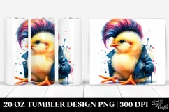 Aggressive Baby Chicken Drawing | 20 oz Tumbler Product Image 1