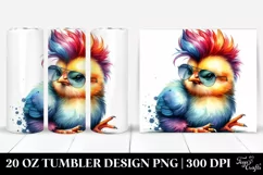 Aggressive Baby Chicken Drawing | 20 oz Tumbler Product Image 1