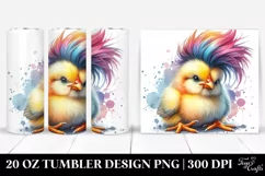 Aggressive Baby Chicken Drawing | 20 oz Tumbler Product Image 1
