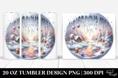 3D Christmas Winter Scene | 20 oz Tumbler Product Image 1