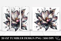20 Oz Tumbler Sublimation | Glossy Magnolia Small Metallic Product Image 1