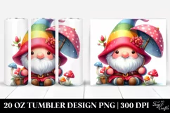 Colorful Watercolor Gnome | 20 oz Tumbler Product Image 1
