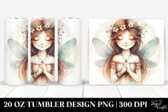 Boho Smiling Fairy Design | 20 oz Tumbler Product Image 1