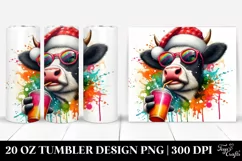 Colorful Quirky Cow Drink | 20 Oz Tumbler Product Image 1