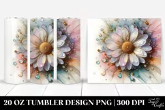 Glossy Daisy Floral Clipart 20 Oz Tumbler Product Image 1