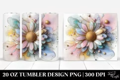 Glossy Daisy Floral Clipart 20 Oz Tumbler Product Image 1