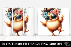 Watercolor Baby Chicken | 20 Oz Tumbler Product Image 1