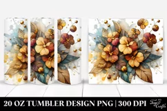 Stained Impatiens on Wooden Background | 20 Oz Tumbler Product Image 1