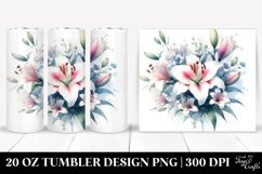 Colorful Lily Watercolor | 20 oz Tumbler Product Image 1